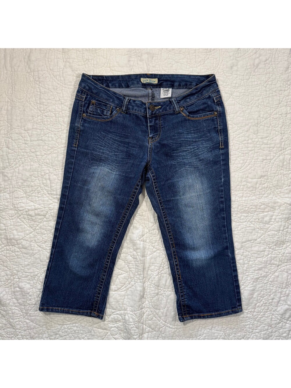 Vintage Paris Blues Low Rise Dark Wash Denim Capri Jeans Size 11/12